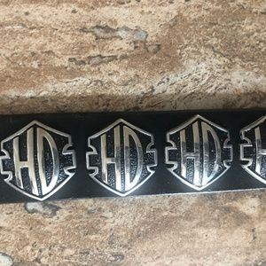 Vintage Harley Davidson leather belt black size 32/34